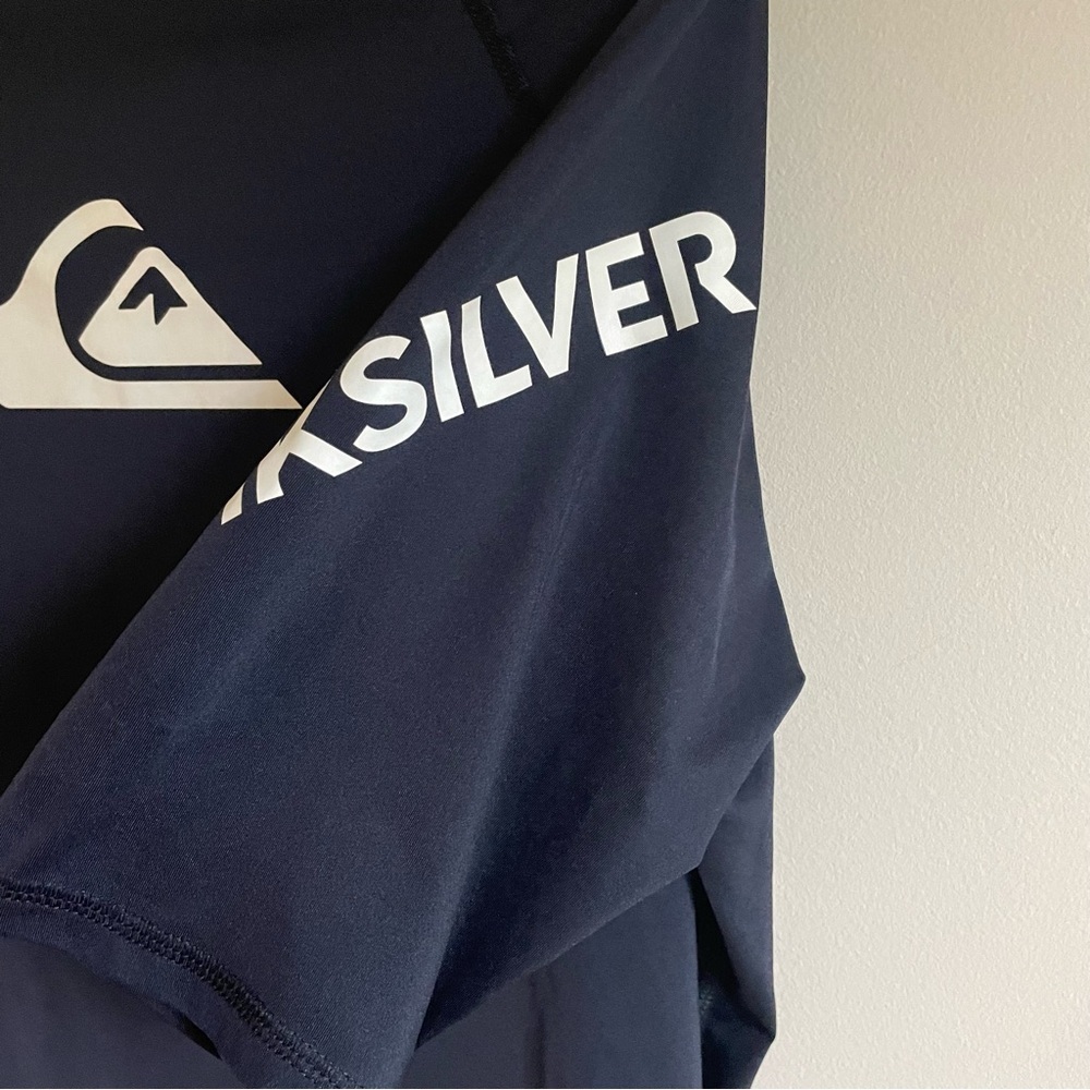 Quiksilver All Time Rash Guard Swim Surf Tee Short Sleeve UPF 50+ Mens Size XL - Picture 4 of 7